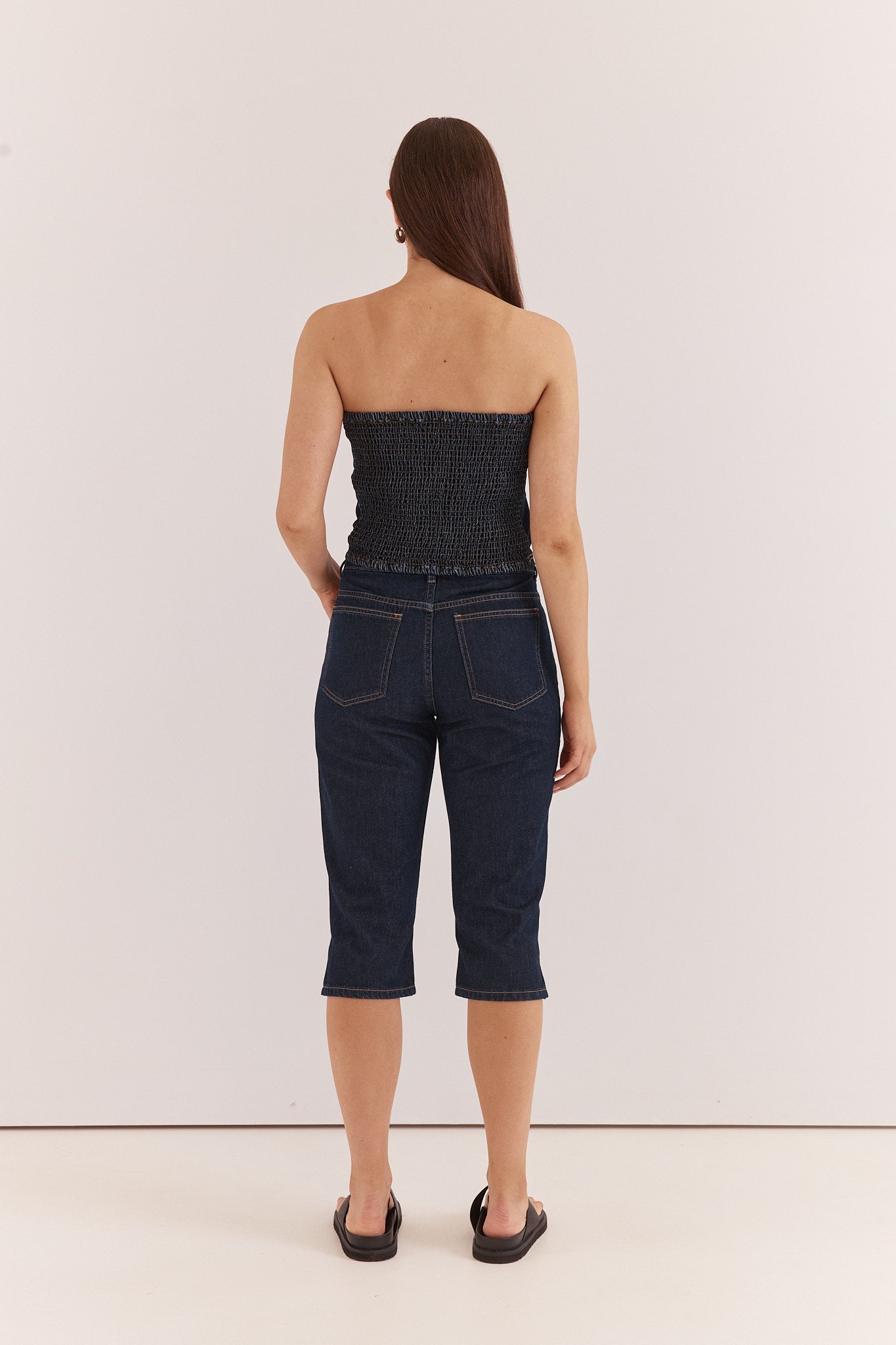 Lela Denim Pedal Pushers - Rinse Wash