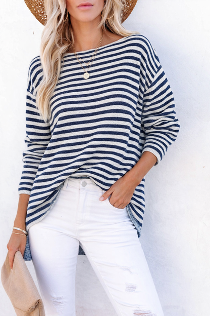 Saffron Knit - Navy Stripe