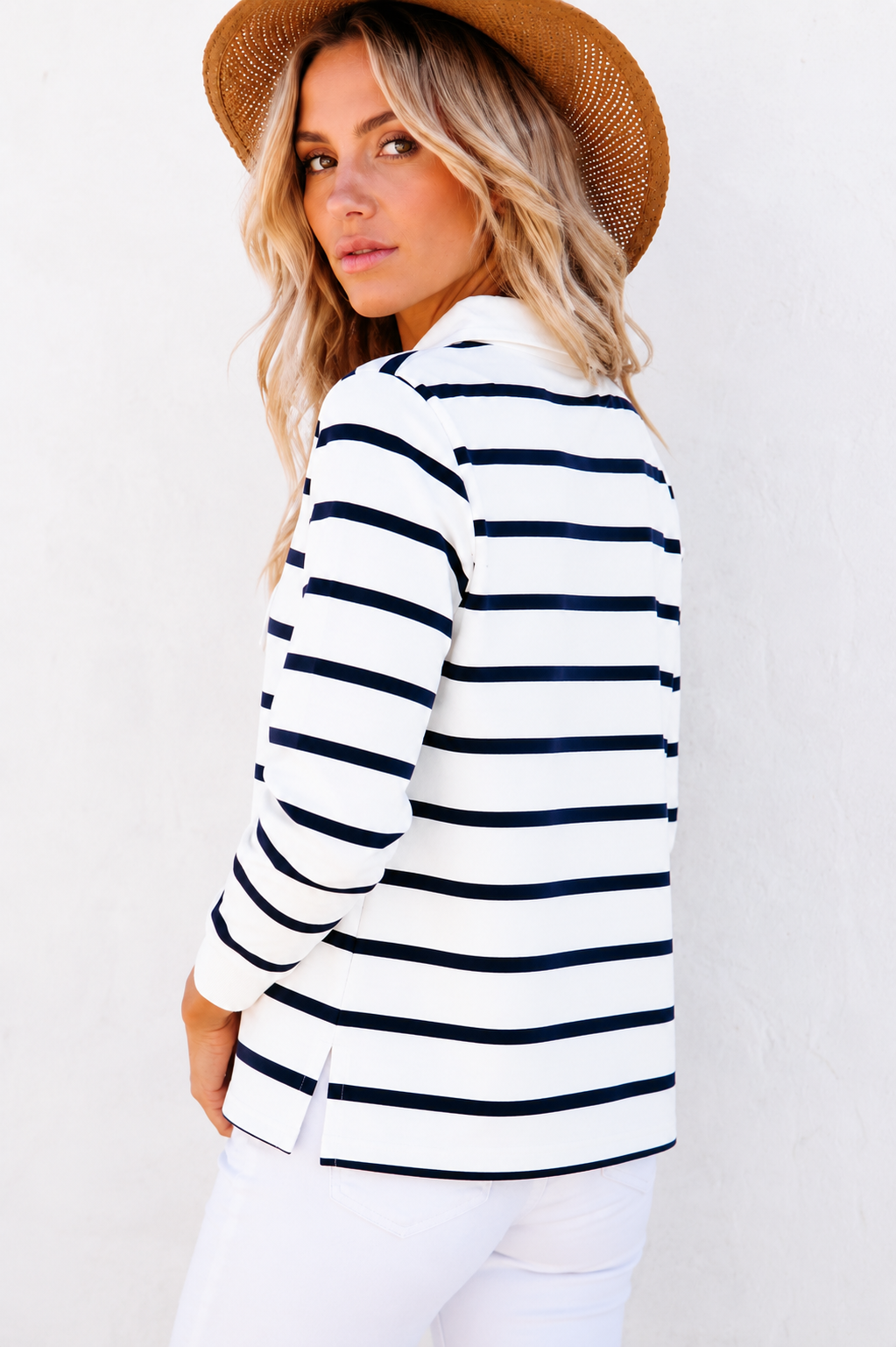 Santa Monica Jumper - Dark Blue Stripe
