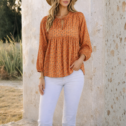 Shannon Boho Top - Ditsy