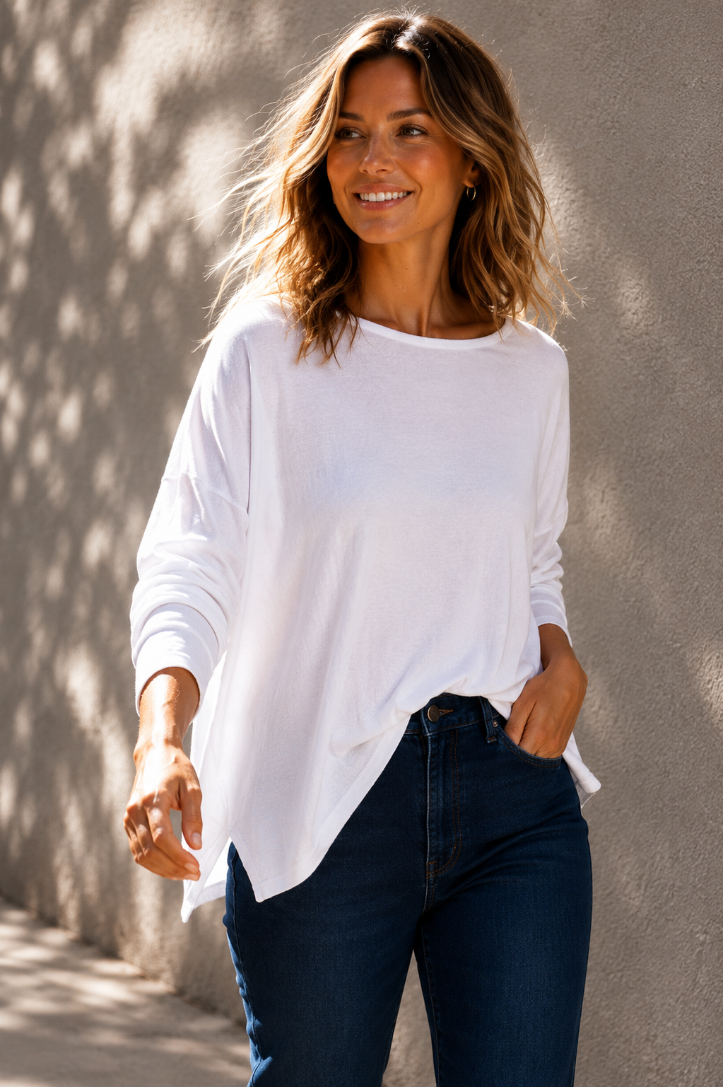 Shiv Batwing Knit - White