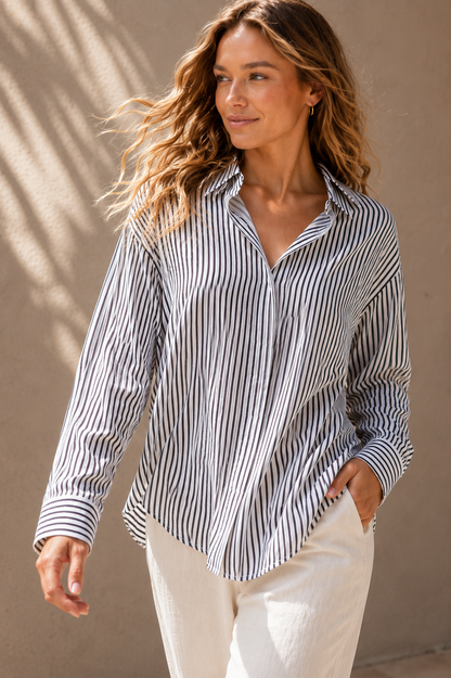 Theo Oversized Shirt - Stripe