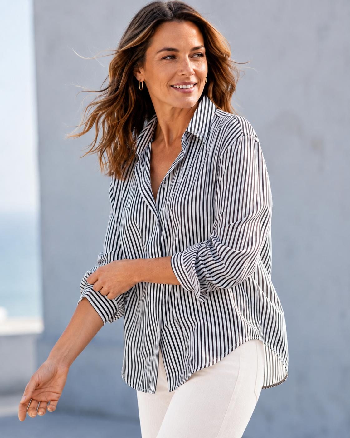 Theo Oversized Shirt - Stripe