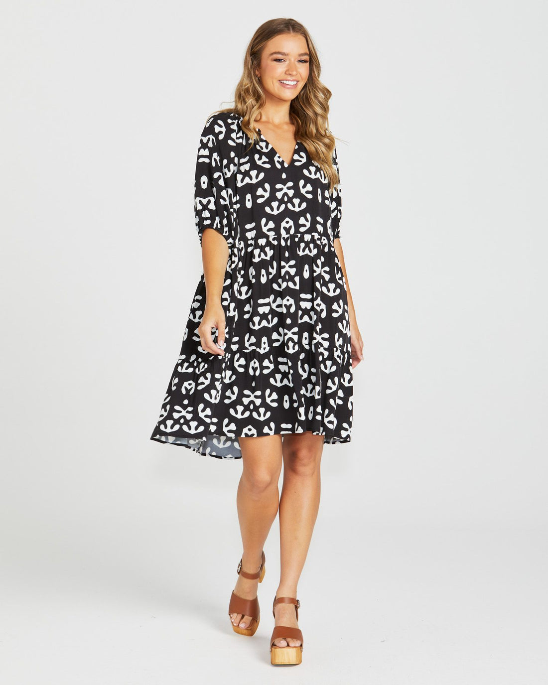 Viola Dress - Abstract Print