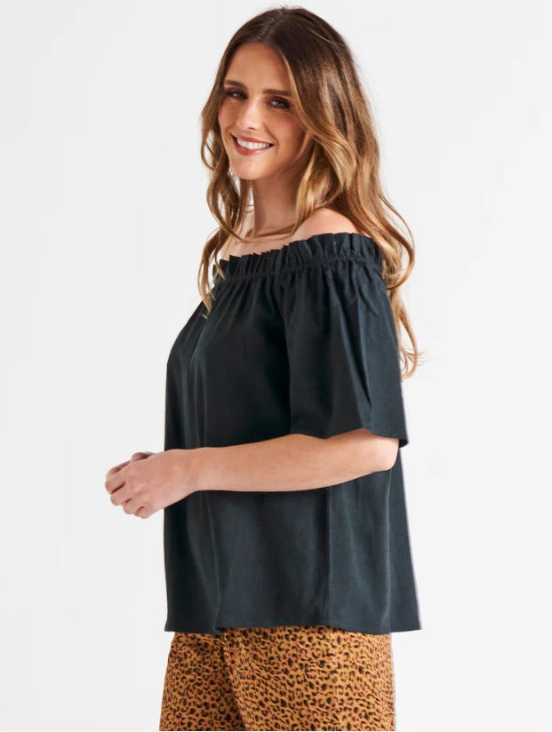 Jessica Shoulder Top - Coal