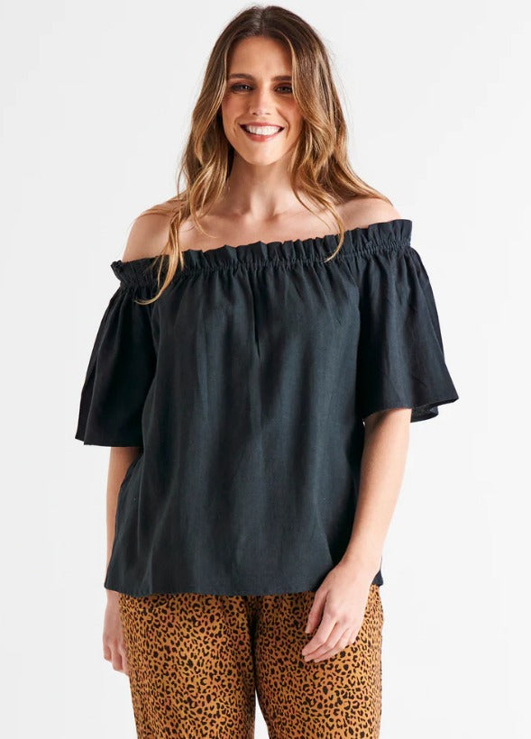 Jessica Shoulder Top - Coal