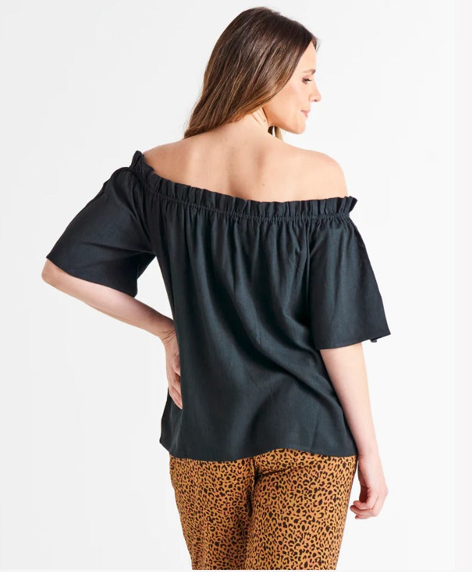 Jessica Shoulder Top - Coal