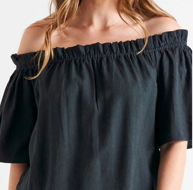 Jessica Shoulder Top - Coal