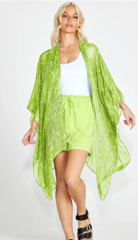 Kiera Kaftan - Lime Palm