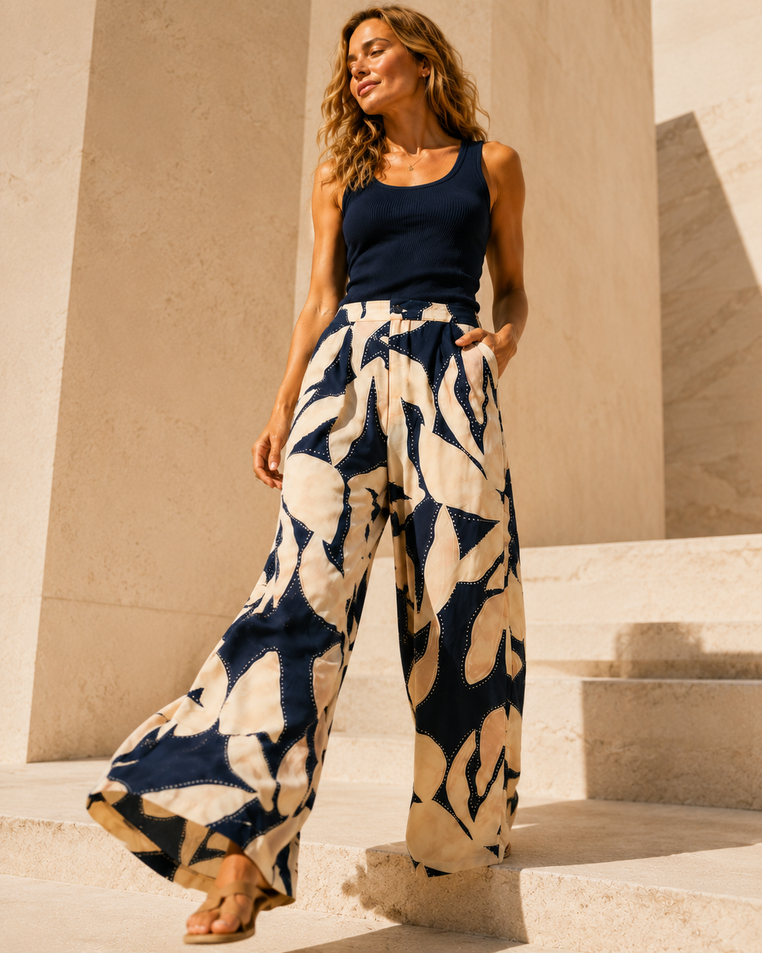 Zander Pants - Navy Floral Pant