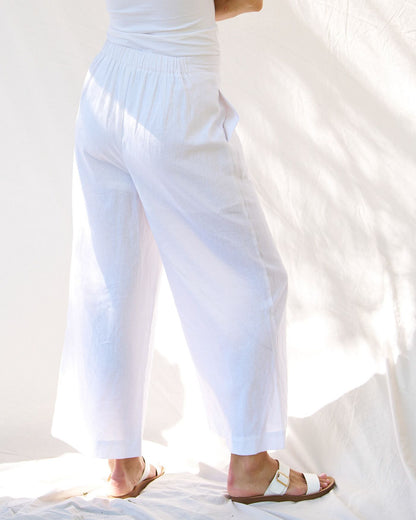 Aspen Palazzo Pants - White