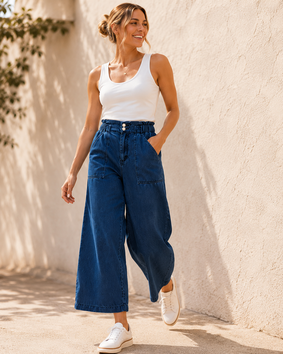 Lexton Mid-High Rise Pant - Dark Rinse