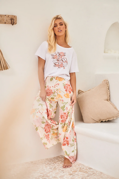 Lotus Flower Tee - White